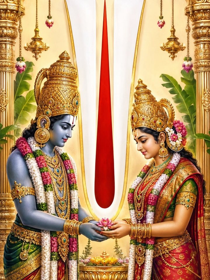 Lord Venkateswara (Balaji) with Goddess Lakshmi